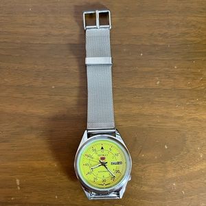 Seiko Automatic Silver/Yellow Watch